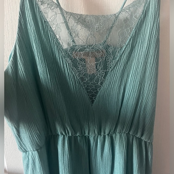 FOREVER 21 BLUE DRESS WITH LACE - Picture 4 of 5